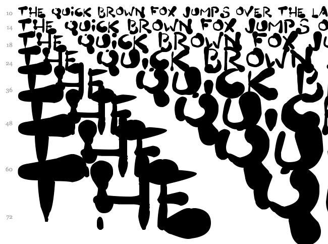 Paint Blobs font waterfall